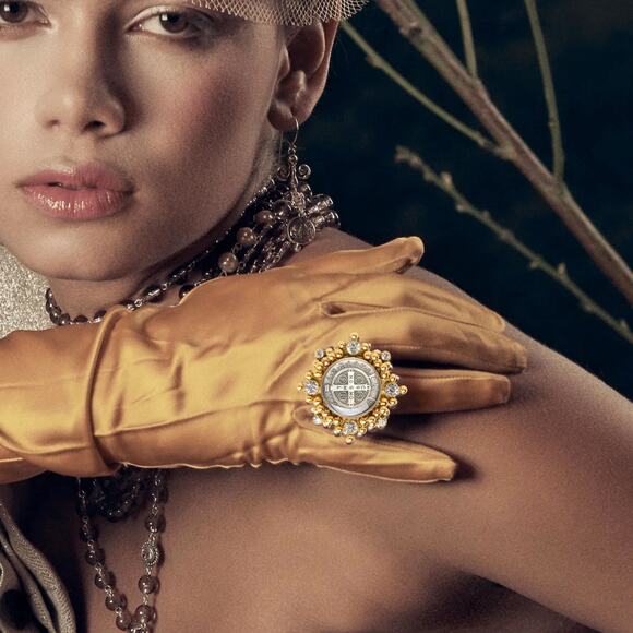 VIRGINS SAINTS & ANGELS VSA Cloister San Benito Ring Gold Size 6 - Picture 2 of 8